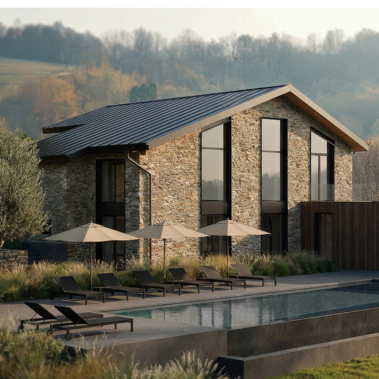 Casa in pietra nelle colline Como Italy Rural stone house transformation